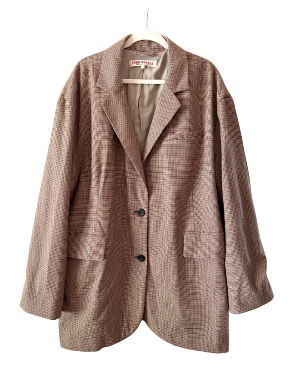 Free People Wool Tweed Oversized Blazer